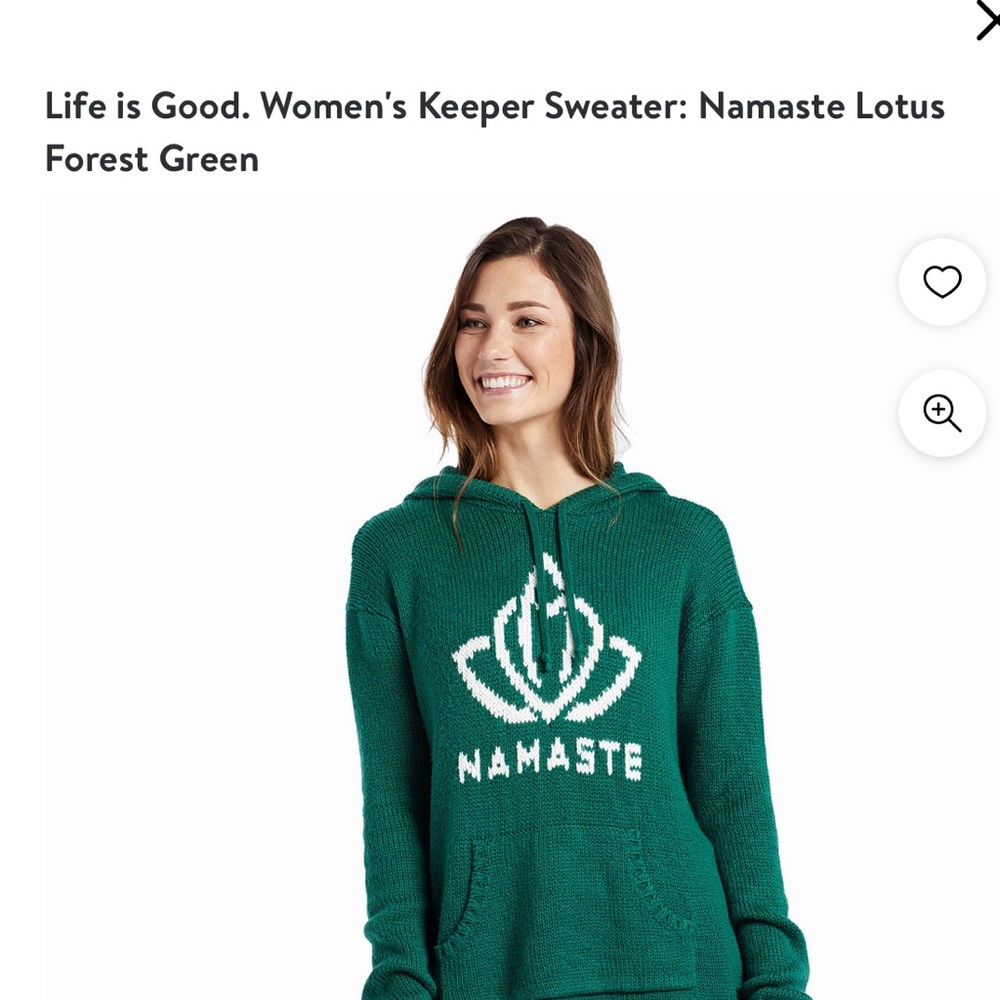 Life is Good Namaste Sweater Hoodie